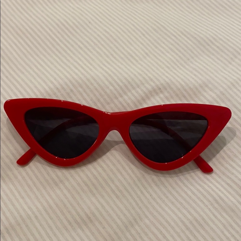 NEVER USED Red cat eye sunglasses